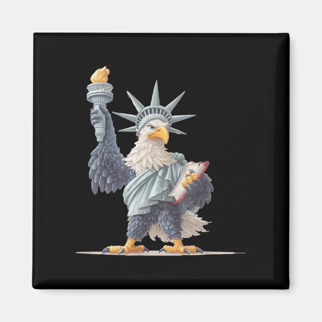 Imán Bonito Usa Estatua Para Ropa Patriótica Lo (Frente)