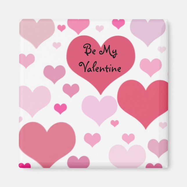 Imán Bonito Valentine Hearts (Frente)