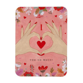 Imán Bonitos manos en el Rótulo de amor San Valentín