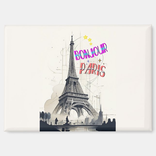 Imán Bonjour Colorido París (Anverso)