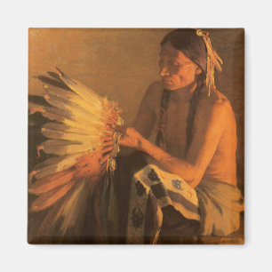 Imán Bonnet de la vieja guerra por Joseph Henry Sharp