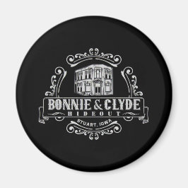 Imán Bonnie y Clyde Hideout: Circle Magnet