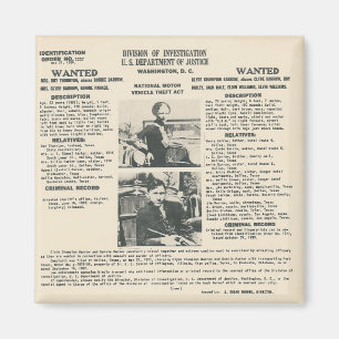 imán bonnie y de clyde fbi del poster