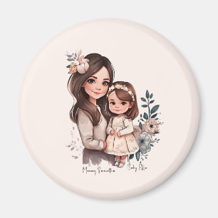 Imán Bono de mamá y hija Adorable (3)