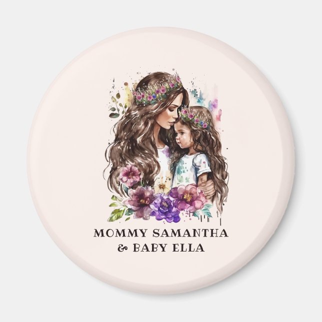 Imán Bono de mamá y hija Adorable (7) (Frente)