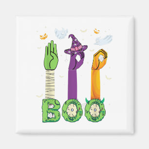 Imán Boo American Rótulo Language ASL Costo de Hallowee
