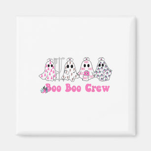 Imán Boo Boo Crew Cáncer de Mama Enfermera Halloween