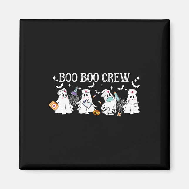 Imán Boo Boo Crew Enfermera Famosa Halloween (Frente)