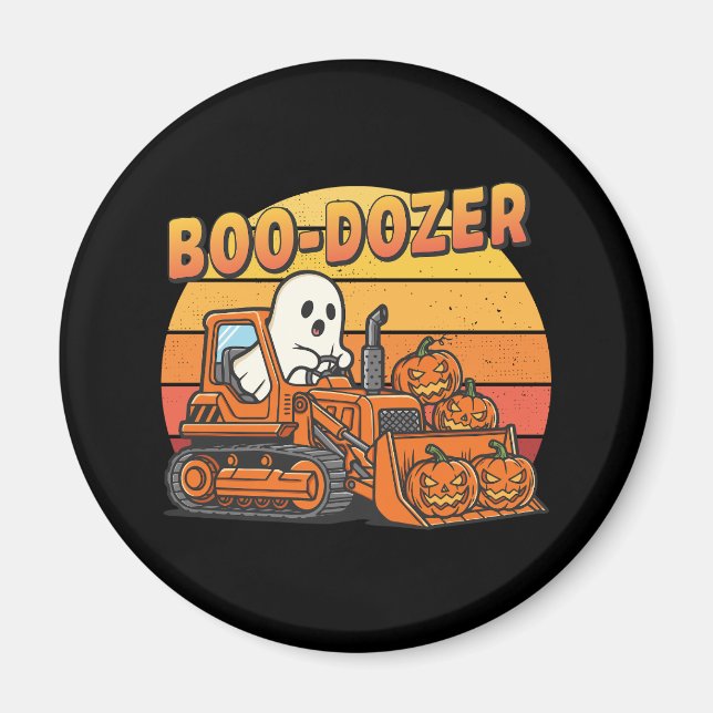 Imán Boo Dozer Ghost Funny Halloween (Frente)