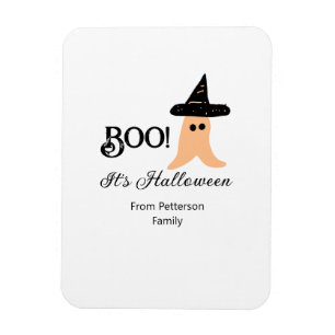 Imán Boo, es Halloween de naranja de apellido fantasma