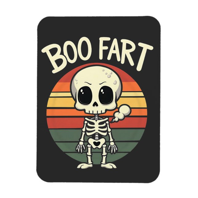 Imán Boo fart Funny Spooky Pastel Ghost Gótico Retro (Vertical)