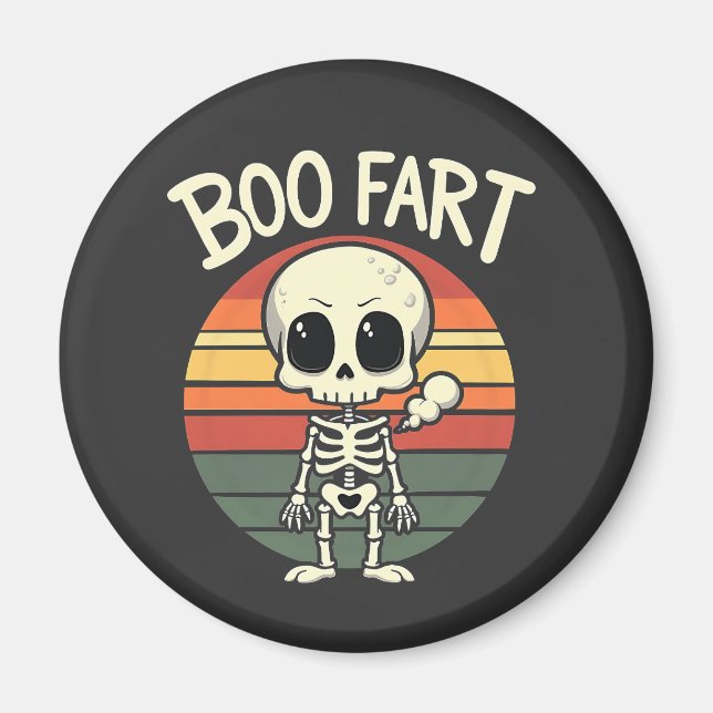 Imán Boo fart Funny Spooky Pastel Ghost Gótico Retro (Frente)