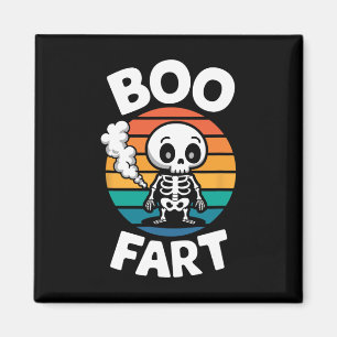 Imán Boo Fart Gracioso Farting Skeleton Para Halloween