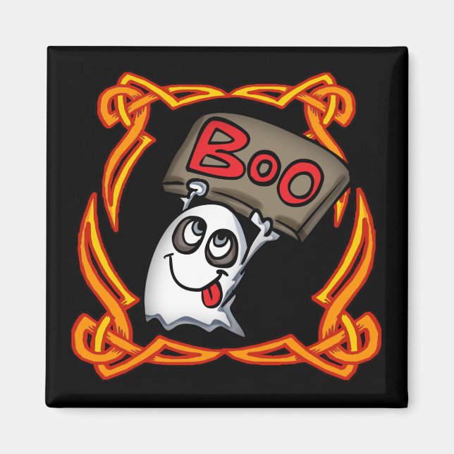 Imán Boo Ghost Round Magnet (Frente)