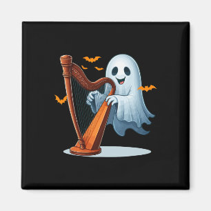 Imán Boo Ghost toca instrumentos musicales Harp Hallowe