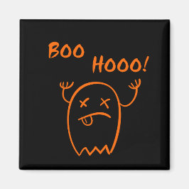 Imán Boo Hooo Halloween Ghost Dark Monotone