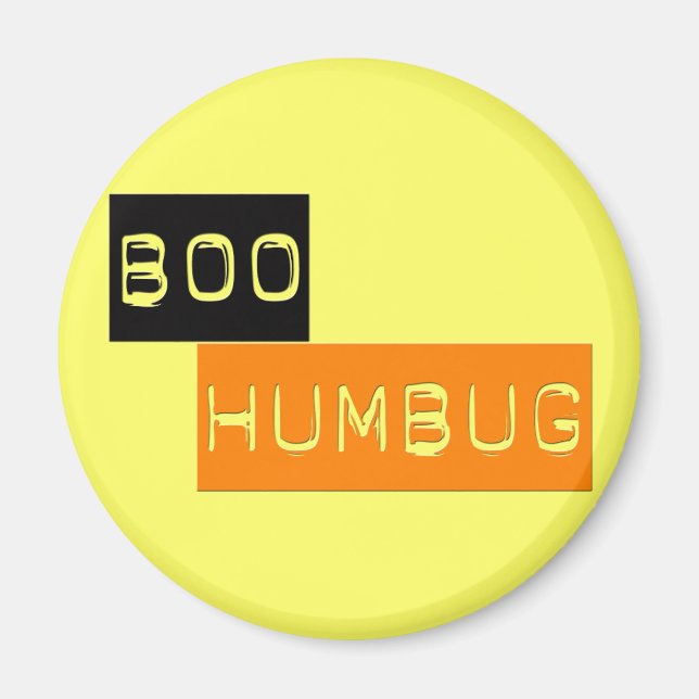 Imán Boo Humbug Anti Halloween (Frente)