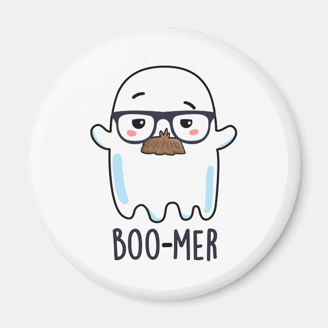 Imán Boo-mer Funny Middle Age Ghost Pun (Frente)