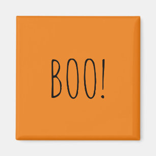 Imán Boo naranja simple tipografía graciosa linda Hallo
