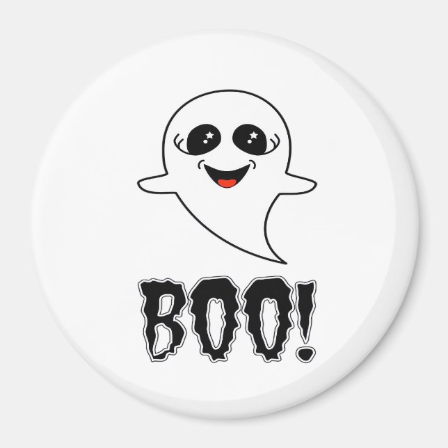 Imán ¡Boo! Pequeña Halloween De Lucas Retro Classic (Frente)