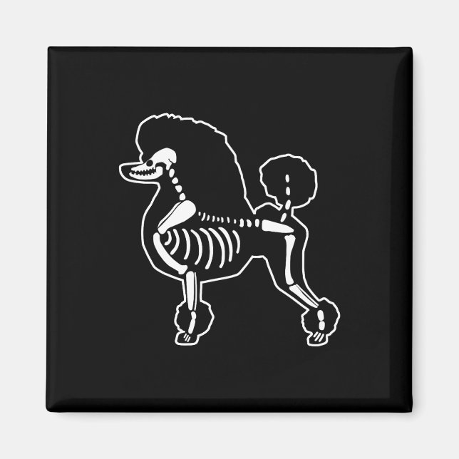 Imán Boodle Dog Skeleton Halloween Doodle Dogs Lover Ow (Frente)