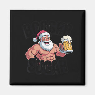 Imán Booger Sugar Santa Funny Navidades Musculares Meme