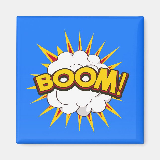 Imán ¡Boom! Explosión de dibujos animados (Frente)