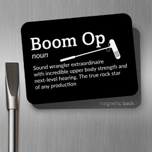 Imán Boom Op Definition - Film Crew 3" x 4" Flex