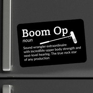 Imán Boom Op Definition - Film Crew 4" x 6" Flex