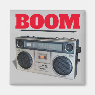 Imán BoomBox Retro diversión estéreo