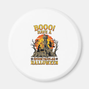 Imán Booo Espeluznante Halloween Bruja Caldero Castillo