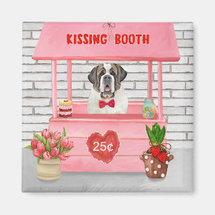 Imán Booth de besada El día de San Valentín Perro de Sa