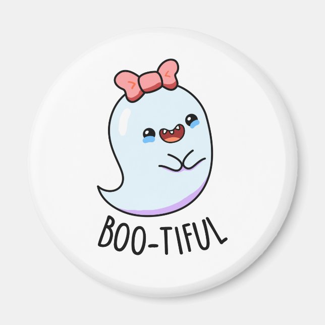 Imán Bootious Funny Girly Halloween Ghost Pun (Frente)