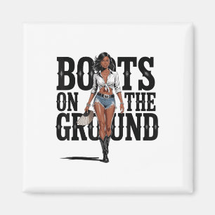 Imán Boots En El Suelo De Las Mujeres De La Nova Negra