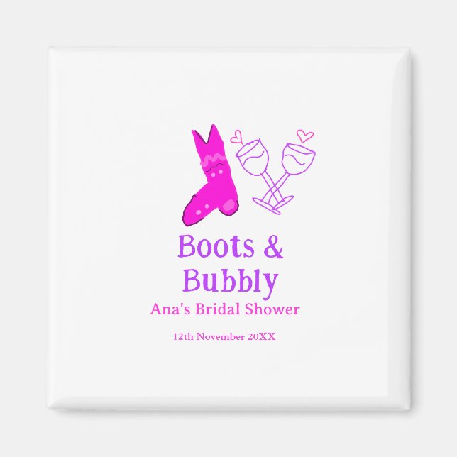 Imán Boots y botella de champán burbujeante ducha de no (Frente)