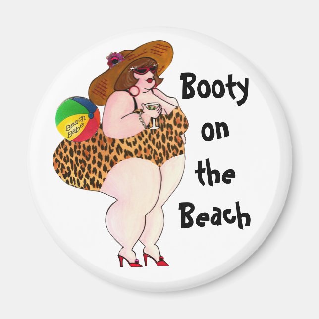 Imán Booty on the Beach Magnet (Frente)