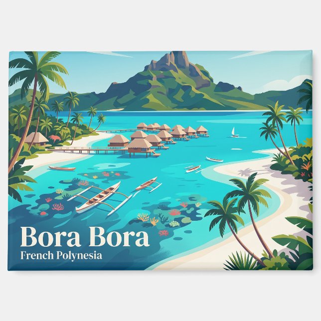 Imán Bora Bora Polinesia Francesa (Anverso)