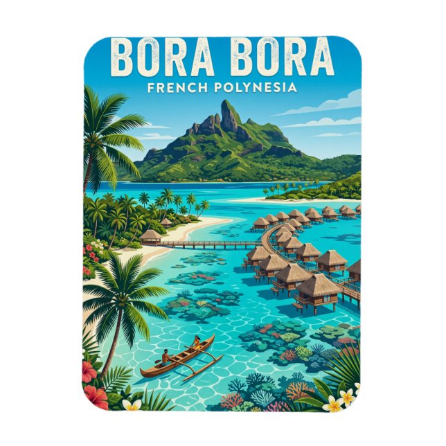 Imán Bora Bora Polinesia Francesa (Vertical)