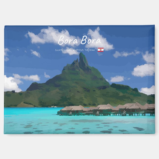 Imán Bora Bora, Polinesia Francesa - Resort de Playa (Anverso)