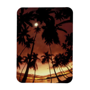 Imán Bora Bora, Polinesia Francesa Sunset, a través de