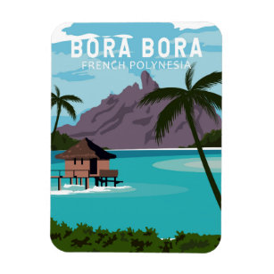Imán Bora Bora Polinesia Francesa Viaje Arte de época