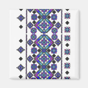 Imán Bordados azules