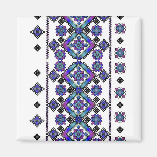 Imán Bordados azules (Frente)