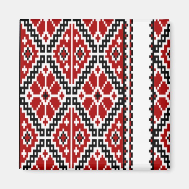 Imán Borde negro rojo ucraniano (Frente)