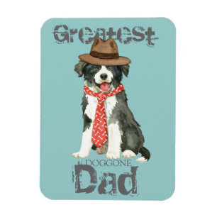 Imán Border Collie Heart Dad