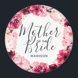 Imán Borgoña y rosa floral madre de la novia<br><div class="desc">Moda Borgoña Verde y Rubor Color de agua rosa Floral Boda de flores Monograma verano o primavera Flores con color de agua verde, fuentes modernas y escritura, y elegante diseño floral. ¡La Boda de moda y Moda Madre del imán de la novia! ~ Revisa mi tienda para ver toda la...</div>