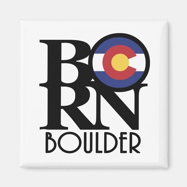Imán BORN Boulder Colorado (Frente)