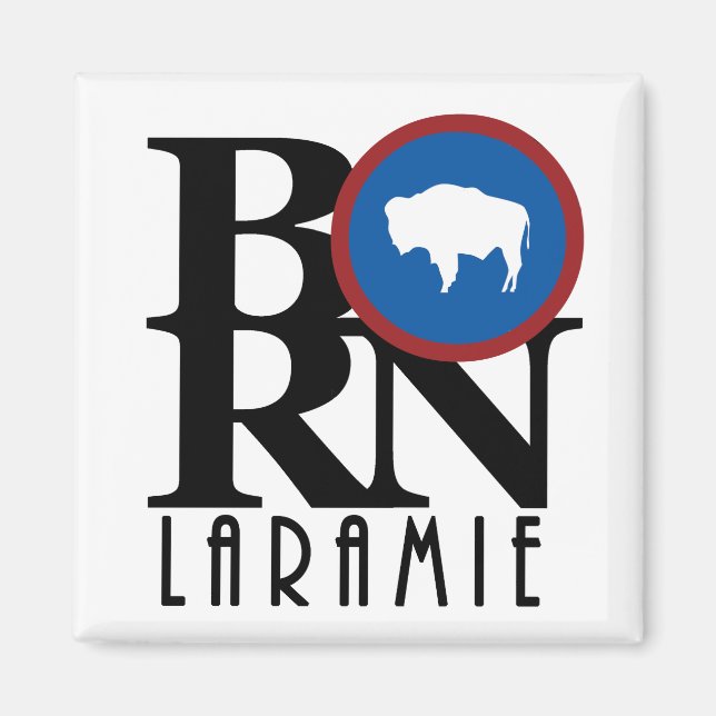 Imán BORN Laramie Wyoming (Frente)