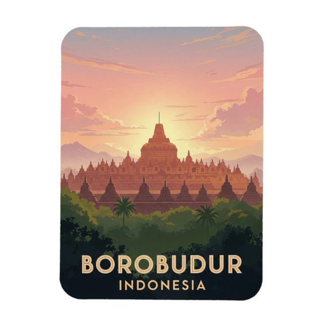 Imán Borobudur Indonesia Patrimonio de la Humanidad de  (Vertical)