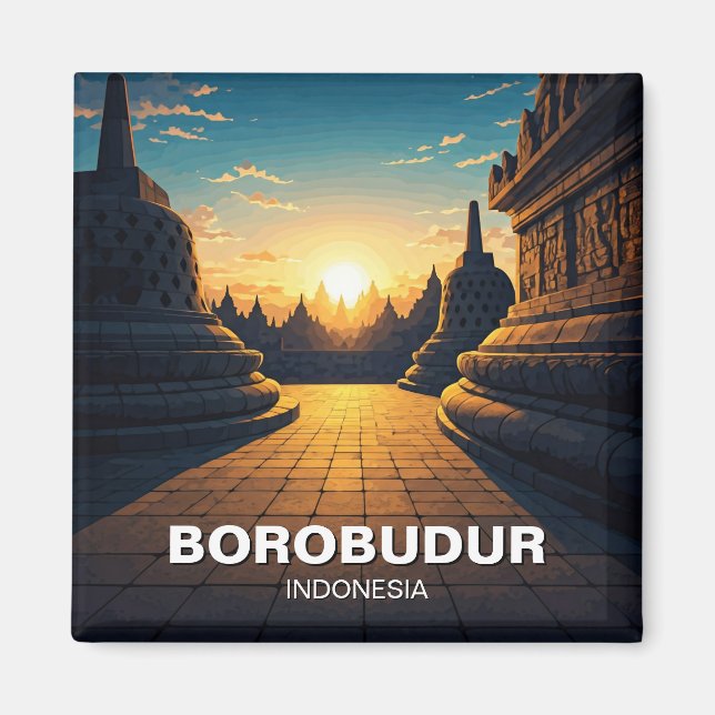 Imán Borobudur Indonesia Patrimonio de la Humanidad de  (Frente)